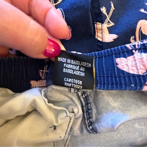 Zoo York navy blue with pink flamingos comfy easy shorts Size XS - Picture 4 of 8
